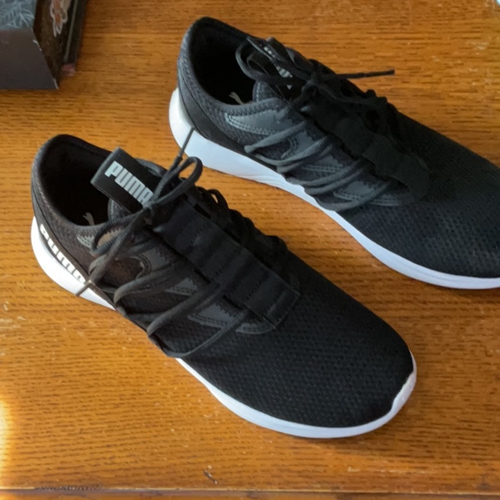 Puma Black Mesh Sneakers